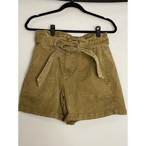 LOFT Paperbag‎ Waist Belted Utility Shorts Khaki Size S